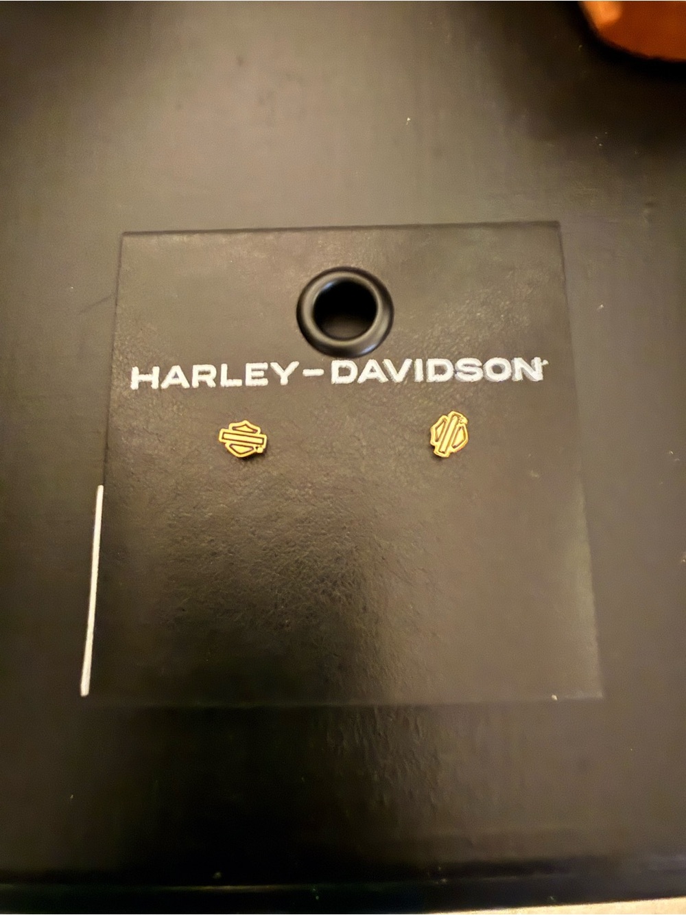Harley-Davidson Ladies Gold-tone Logo Stud Earrings